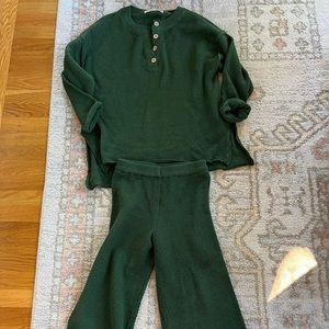 Free People set in green, XS but generous! New without tags